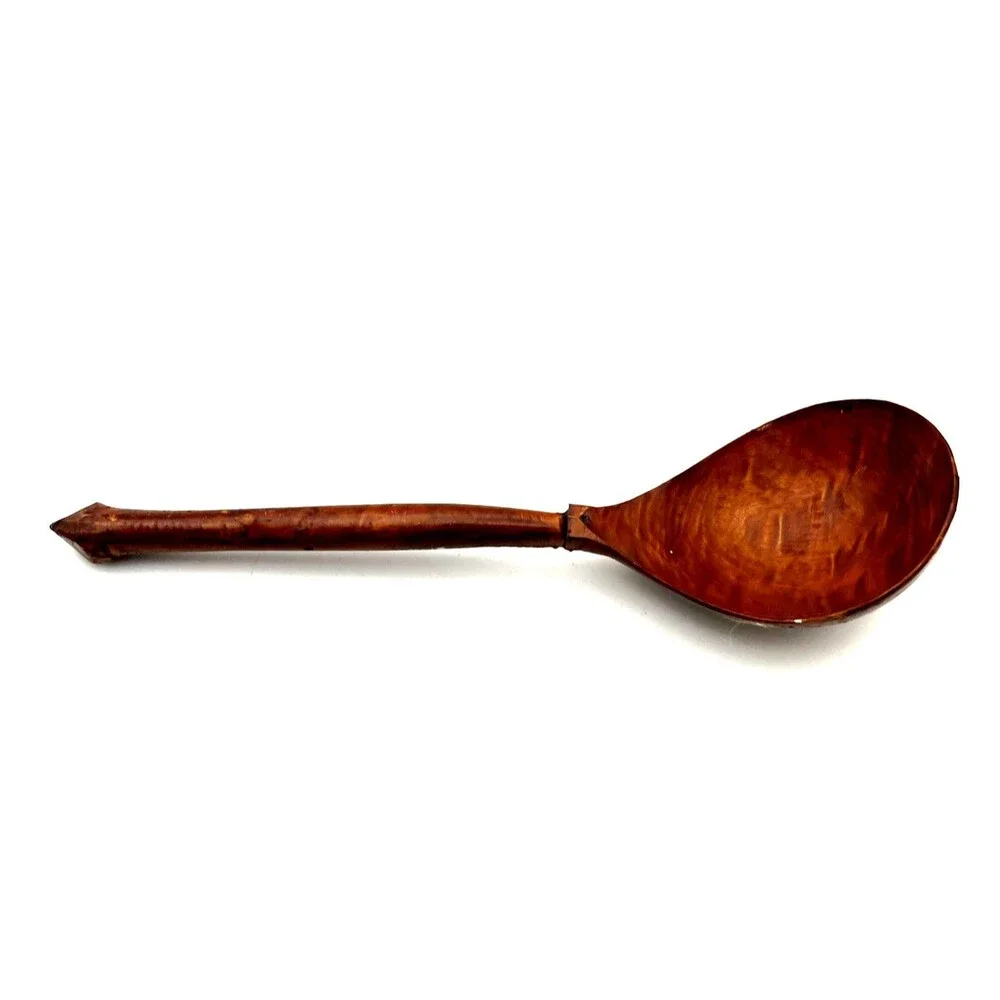 Vintage Mid Century Hand Carved Wooden Spoon Primitive Folk Art Rustic 8